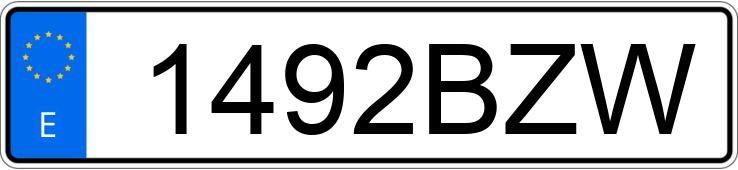 Numer rejestracyjny 1492BZW posiada MINI MINI