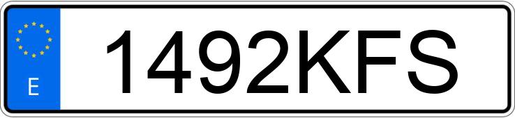 Numer rejestracyjny 1492KFS posiada VOLKSWAGEN GOLF