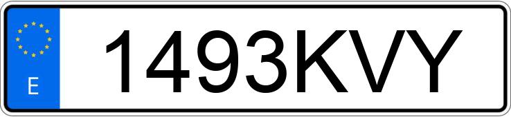 Numer rejestracyjny 1493KVY posiada LAMBORGHINI AVENTADOR