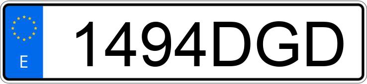 Numer rejestracyjny 1494DGD posiada SEAT IBIZA