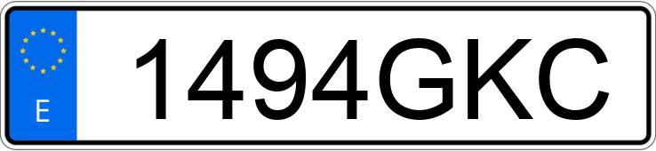 Numer rejestracyjny 1494GKC posiada SUZUKI GSXR 600