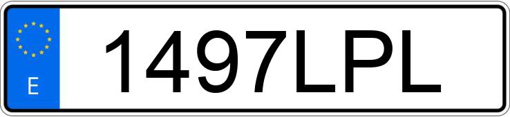 Numer rejestracyjny 1497LPL posiada VOLKSWAGEN GOLF