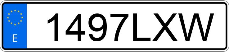 Numer rejestracyjny 1497LXW posiada JEEP WRANGLER