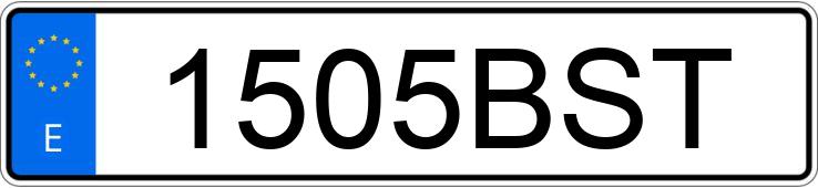 Numer rejestracyjny 1505BST posiada VOLKSWAGEN GOLF