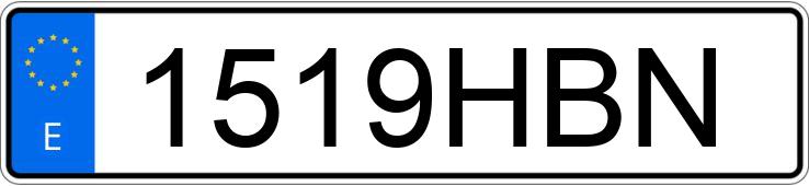 Numer rejestracyjny 1519HBN posiada TOYOTA AURIS