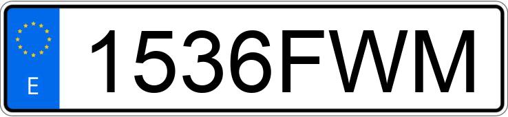 Numer rejestracyjny 1536FWM posiada AUDI S3