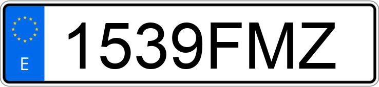 Numer rejestracyjny 1539FMZ posiada HONDA CIVIC