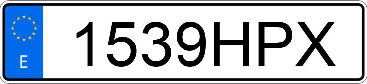 Numer rejestracyjny 1539HPX posiada VOLKSWAGEN TOURAN