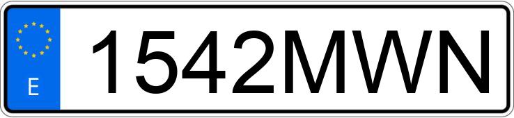 Numer rejestracyjny 1542MWN posiada RENAULT CLIO