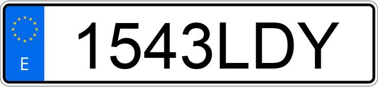 Numer rejestracyjny 1543LDY posiada TOYOTA YARIS