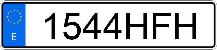 Numer rejestracyjny 1544HFH posiada TOYOTA AURIS