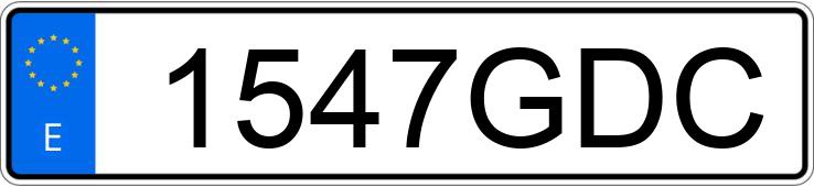 Numer rejestracyjny 1547GDC posiada PEUGEOT 207