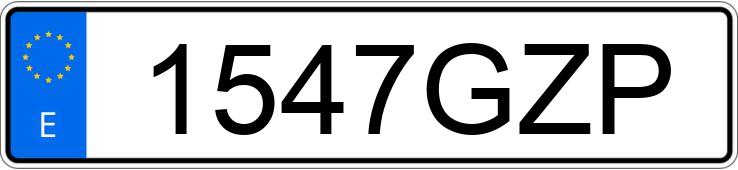 Numer rejestracyjny 1547GZP posiada AUDI A3