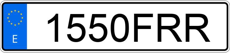 Numer rejestracyjny 1550FRR posiada PEUGEOT PARTNER