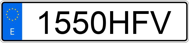 Numer rejestracyjny 1550HFV posiada SEAT EXEO