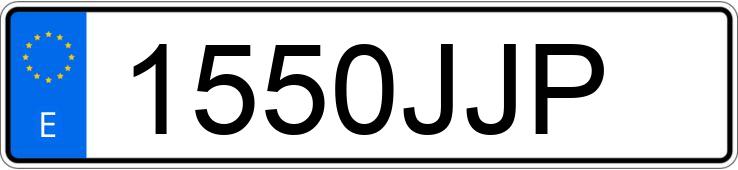 Numer rejestracyjny 1550JJP posiada VOLKSWAGEN GOLF