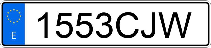 Numer rejestracyjny 1553CJW posiada MERCEDES VITO
