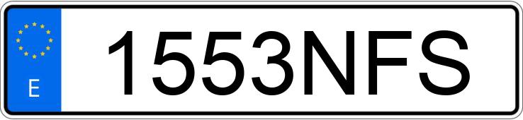 Numer rejestracyjny 1553NFS posiada MG HS