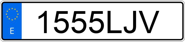 Numer rejestracyjny 1555LJV posiada VOLKSWAGEN GOLF