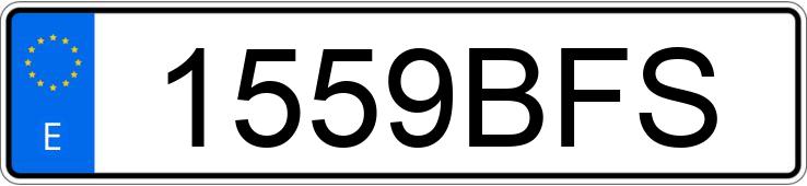 Numer rejestracyjny 1559BFS posiada AUDI A3