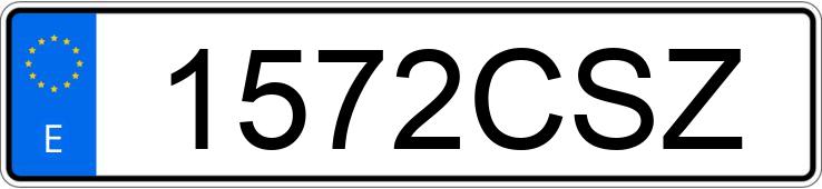 Numer rejestracyjny 1572CSZ posiada TOYOTA COROLLA