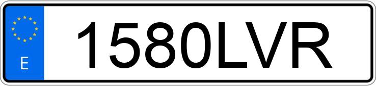 Numer rejestracyjny 1580LVR posiada AUDI A3 SPORTBACK