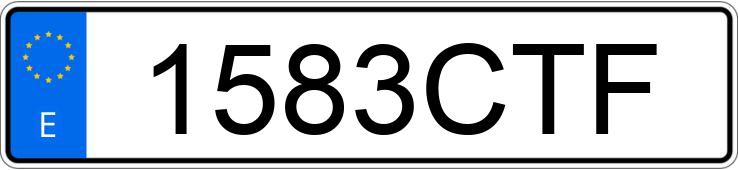 Numer rejestracyjny 1583CTF posiada AUDI A4