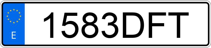 Le numéro d’enregistrement 1583DFT a RENAULT GRAND SCENIC