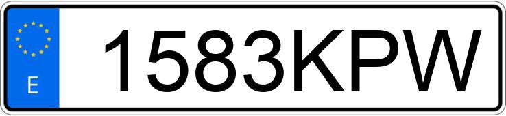 Numer rejestracyjny 1583KPW posiada MITSUBISHI ASX