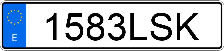 Numer rejestracyjny 1583LSK posiada AUDI Q8