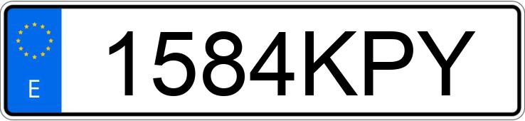Numer rejestracyjny 1584KPY posiada BMW SERIE 3