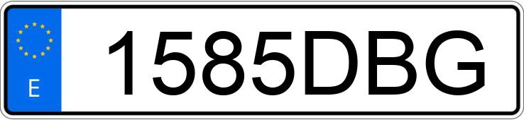 Numer rejestracyjny 1585DBG posiada SEAT LEON