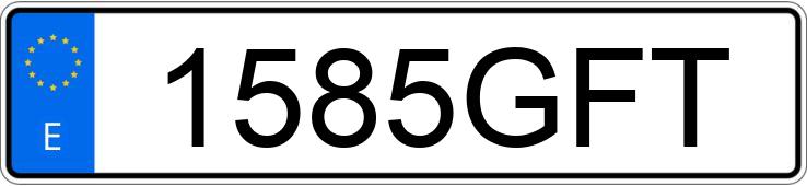 Numer rejestracyjny 1585GFT posiada RENAULT SCENIC