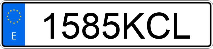 Registreringsnummeret 1585KCL har VOLKSWAGEN GOLF