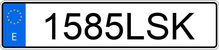 Numer rejestracyjny 1585LSK posiada SKODA KODIAQ