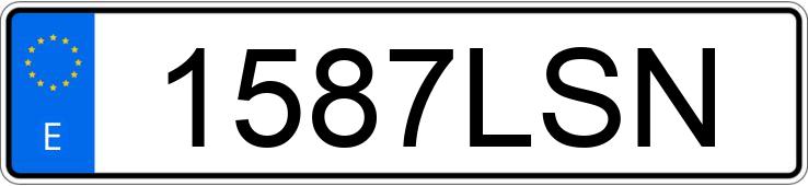 Numer rejestracyjny 1587LSN posiada VOLKSWAGEN GOLF