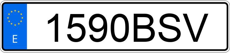 Numer rejestracyjny 1590BSV posiada VOLKSWAGEN GOLF