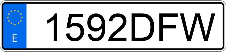 Numer rejestracyjny 1592DFW posiada VOLKSWAGEN PASSAT