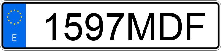 El número de registro 1597MDF tiene FORD KUGA