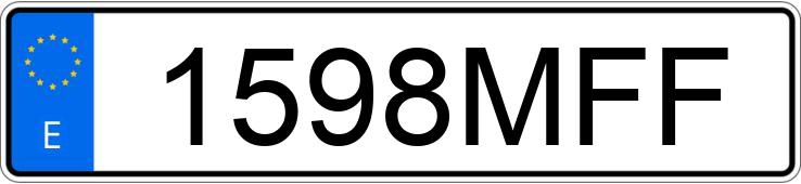 Numer rejestracyjny 1598MFF posiada FORD KUGA