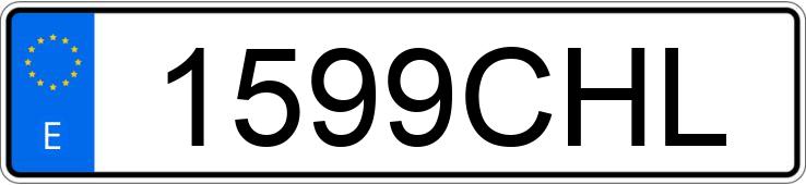 Numer rejestracyjny 1599CHL posiada MERCEDES C (203)