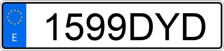 Numer rejestracyjny 1599DYD posiada CHRYSLER GRAND VOYAGER