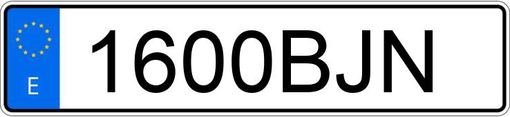 Numer rejestracyjny 1600BJN posiada AUDI A4