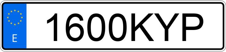 Numer rejestracyjny 1600KYP posiada SYM SYMPHONY