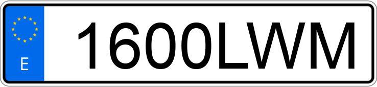 Numer rejestracyjny 1600LWM posiada MINI COUNTRYMAN