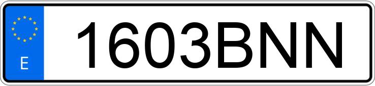 Numer rejestracyjny 1603BNN posiada VOLKSWAGEN GOLF