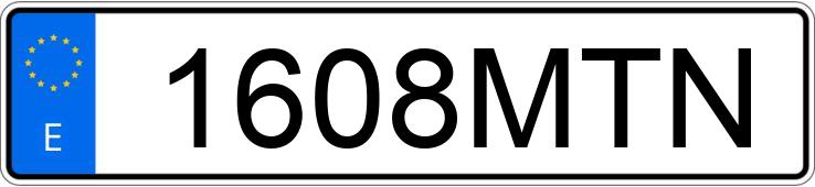 Numer rejestracyjny 1608MTN posiada VOLKSWAGEN GOLF