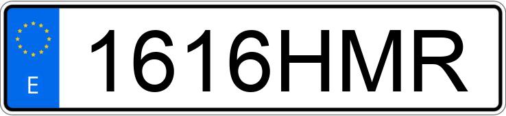 Numer rejestracyjny 1616HMR posiada SMART FORTWO COUPE