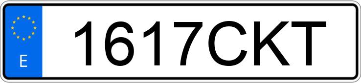 Numer rejestracyjny 1617CKT posiada SEAT IBIZA