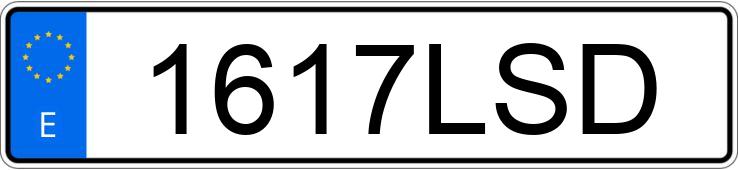 Numer rejestracyjny 1617LSD posiada AUDI A3 SPORTBACK